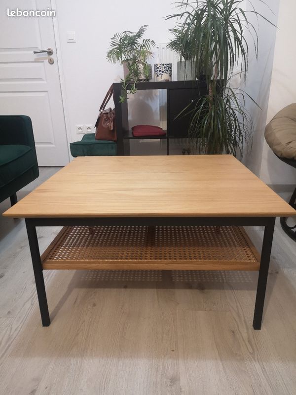 Table basse bois carré (image 3)