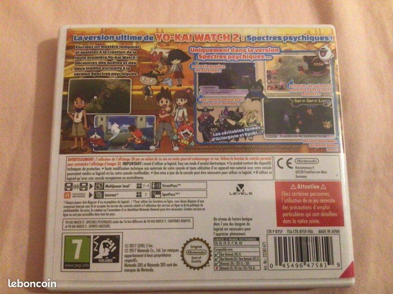 Jeux 3ds yo-kai watch 2 spectres psychique (image 3)
