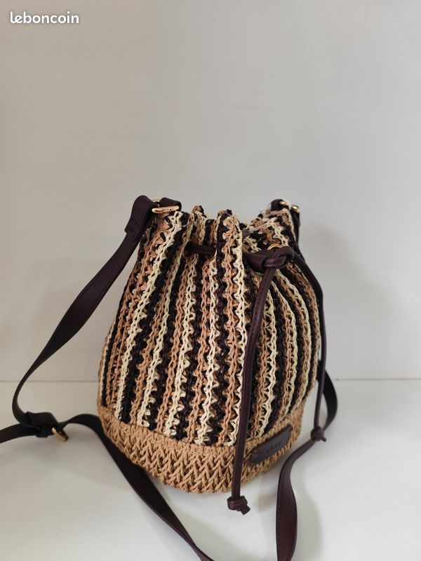 Sac à main bandoulière bourse en paille (image 3)