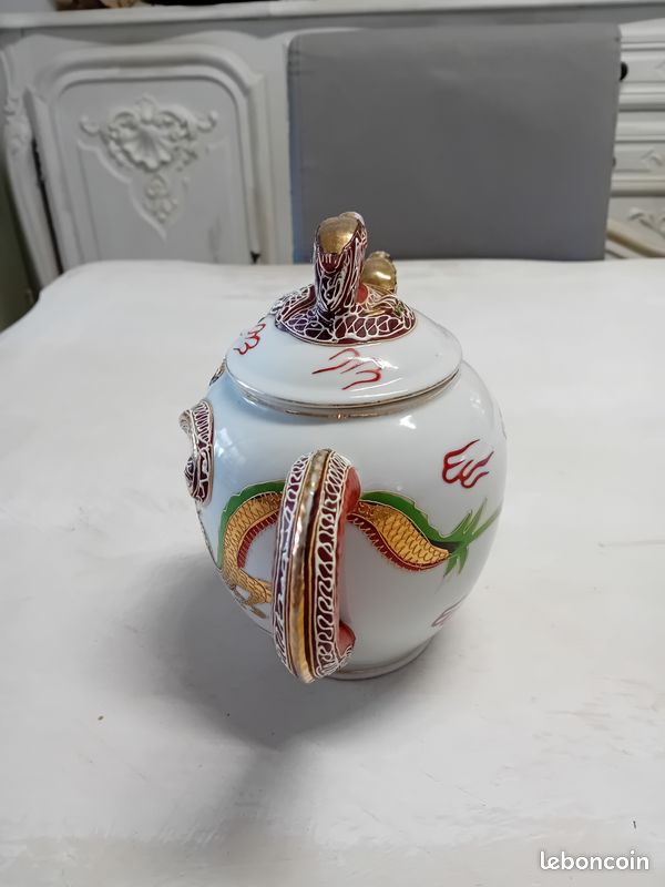 ANCIEN POT BONBONNIERE Vintage Vallauris Monogramme (Dlg M C Treinen