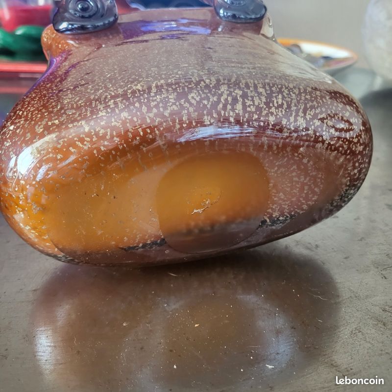 Vase en verre de Murano – style Venini vintage - 2kg (image 5)
