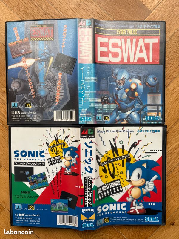 Lot de deux jeux de mega drive