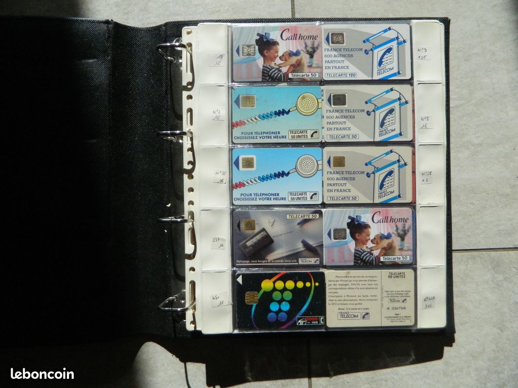 Lot de 120 cartes téléphoniques anciennes (image 1)