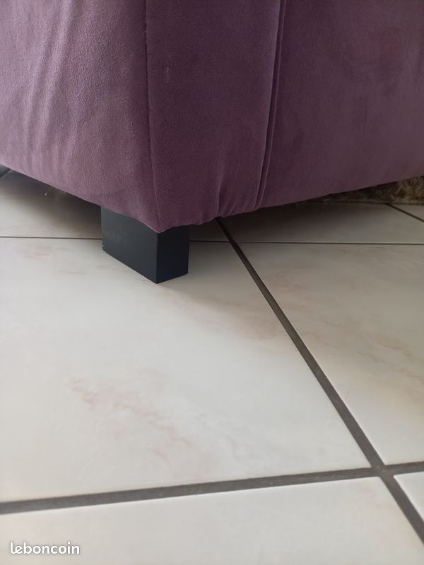 Fauteuil violet alcantara velours (image 1)