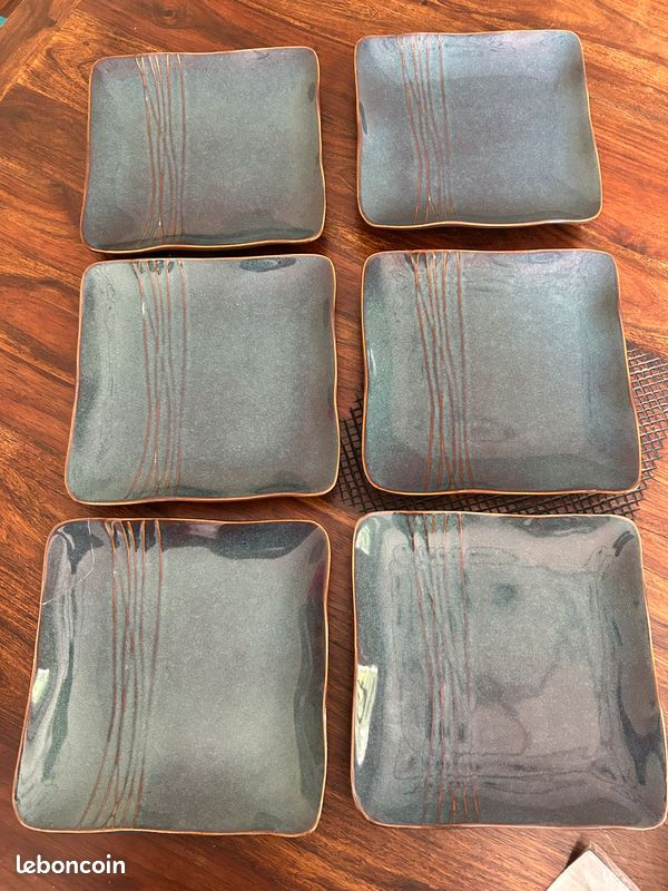 Lot de 6 assiettes Medard de Noblat – Copenhagen Blue (image 1)