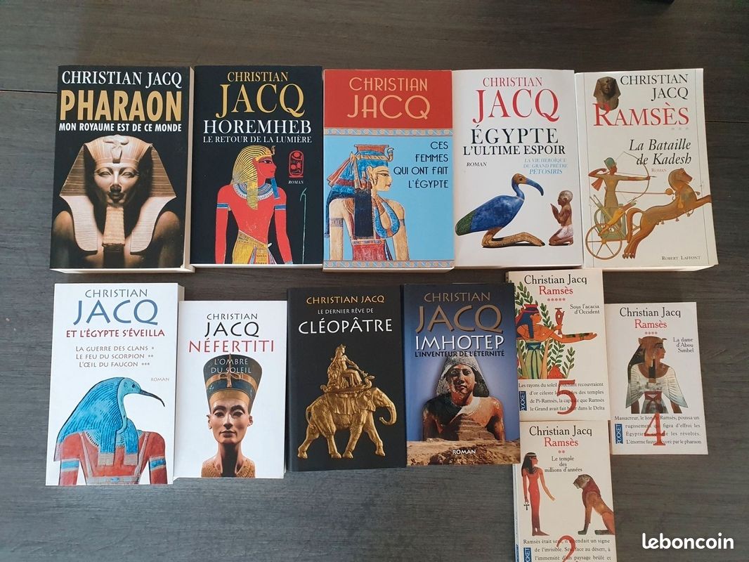 Lot de livres Christian Jacq - Egypte ancienne (12 livres) (image 1)