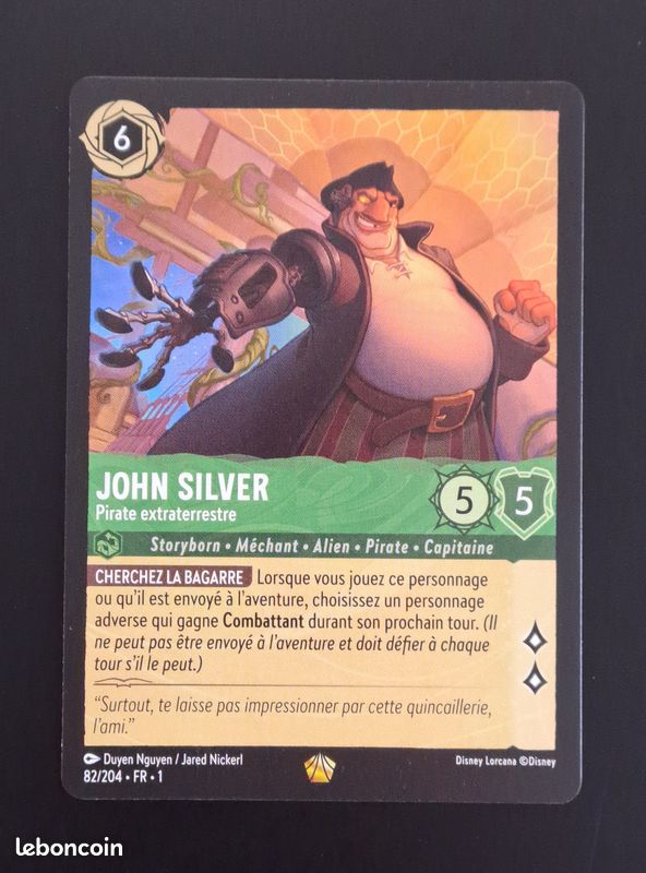 john silver lorcana card - Azurite Sea - - Stern Captain (Legendary) February 23 Lorcana - Fabled - John