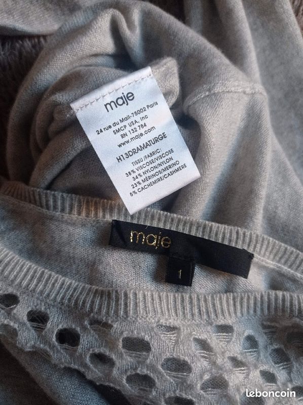 Pull Maje taille en très bon état Vêtements