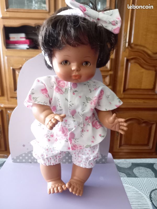 Poupée Bébé Famosa Vintage 47 Cm - Tête Et Yeux Mobiles - Année 1999, Occasion