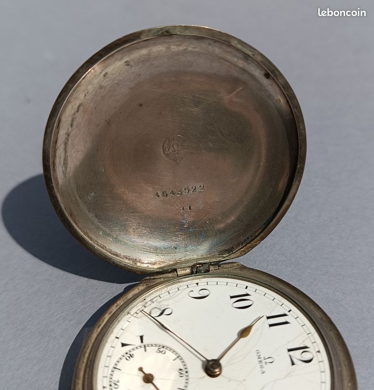 Montre Gousset Omega Grand Prix Paris 1900 - Boîtier Argent - Occasion Vintage