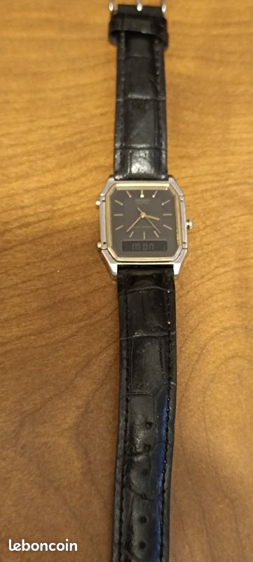 Montre Vintage Seiko Pulsar Ana-Digi Années 70 - Double Fuseau, Alarme, Boîtier Or - Occasion