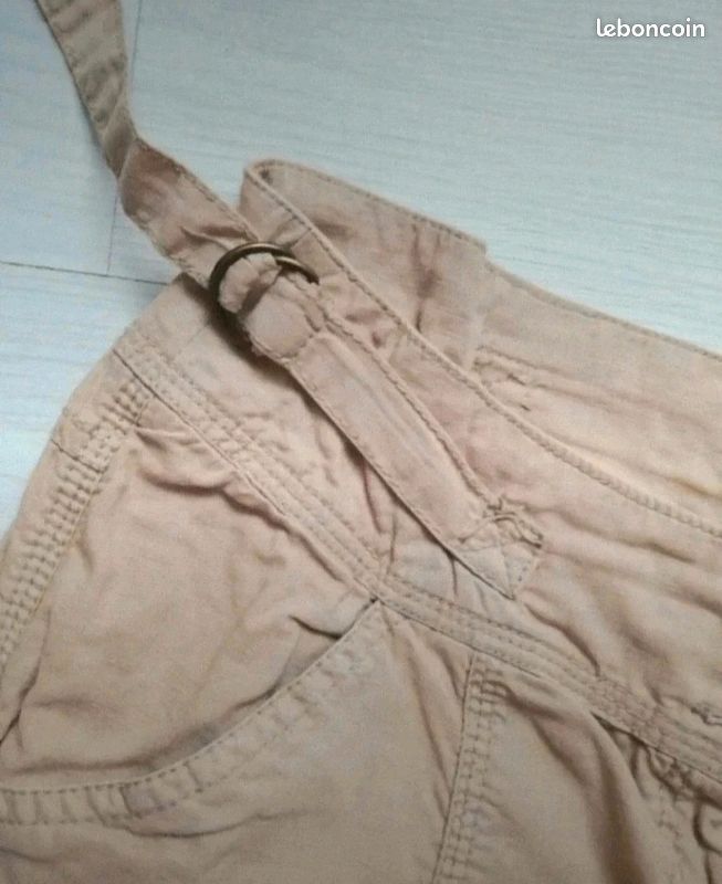 Pantacourt cargo beige (image 3)