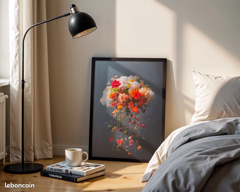 Toile 30x40 — Composition Onirique Nuage de Fleurs & Pluie Fleurie (image 7)