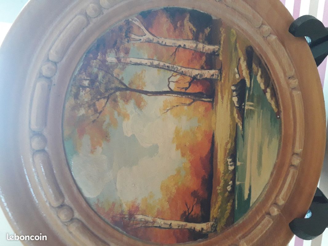 Décoration assiette bois clair (image 2)
