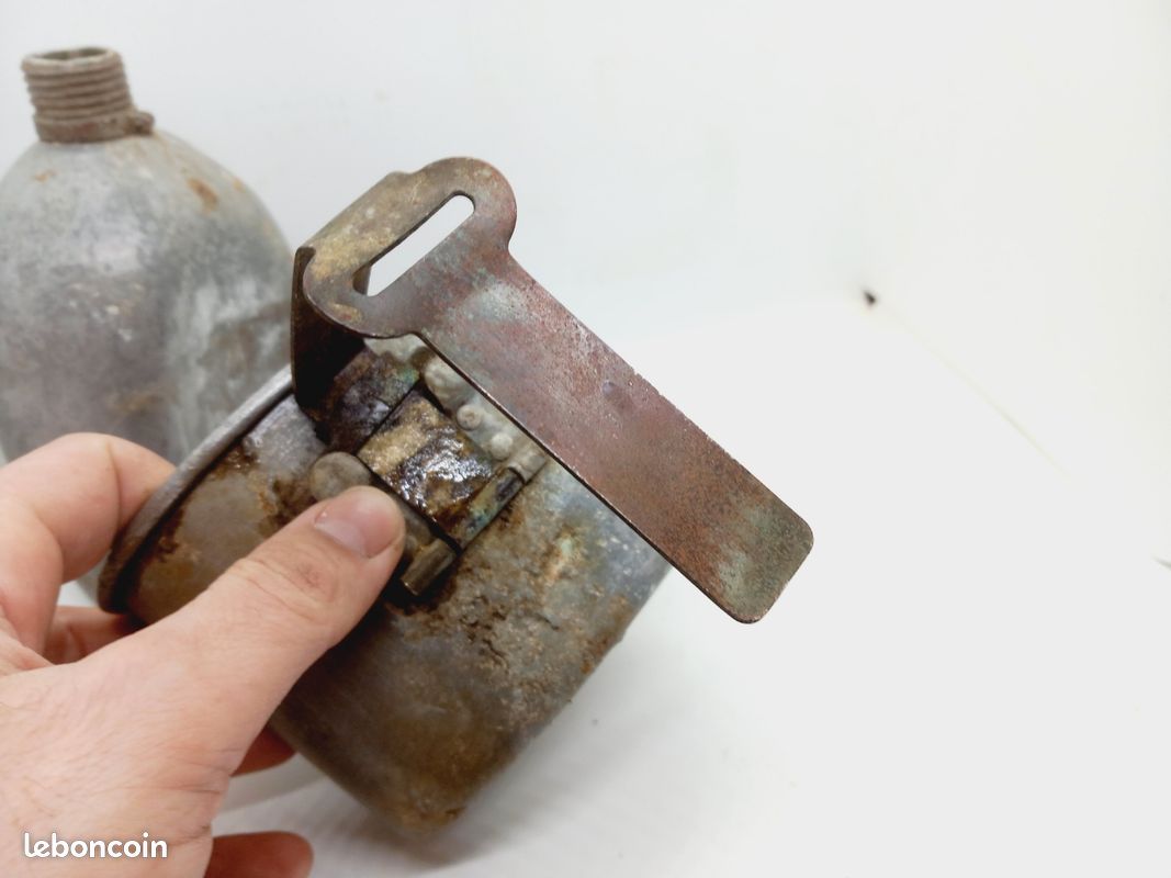 Gourde US WW1 avec Son Quart Modele M1910 Précoce Faite D Une Pièce Militaria (image 9)