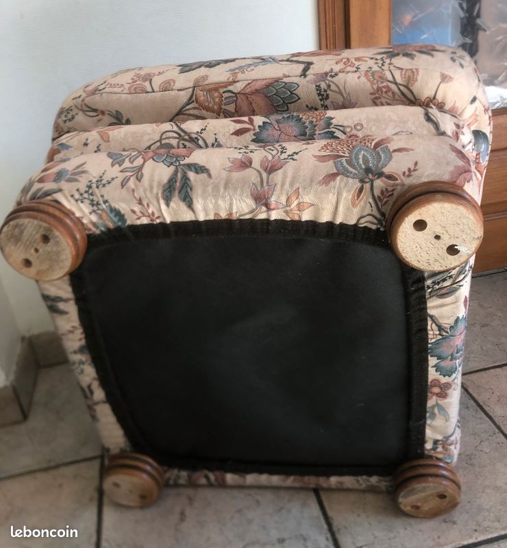 Pouf tissus fleuri (image 3)