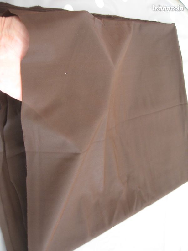 1 coupe de tissu doublure marron ,neuve (image 1)