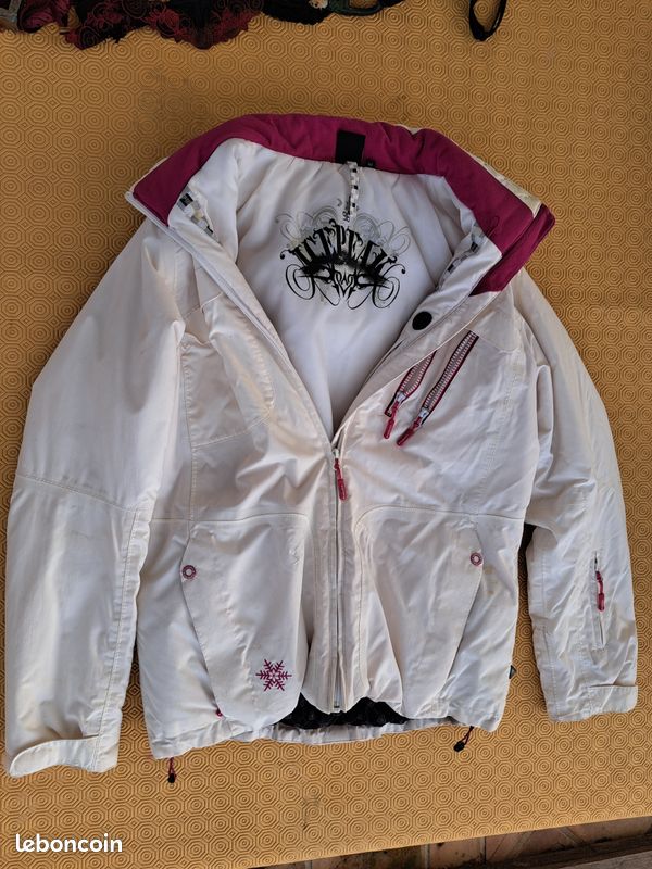 Veste de ski femme ICEPEAK, blanc cassé (image 1)