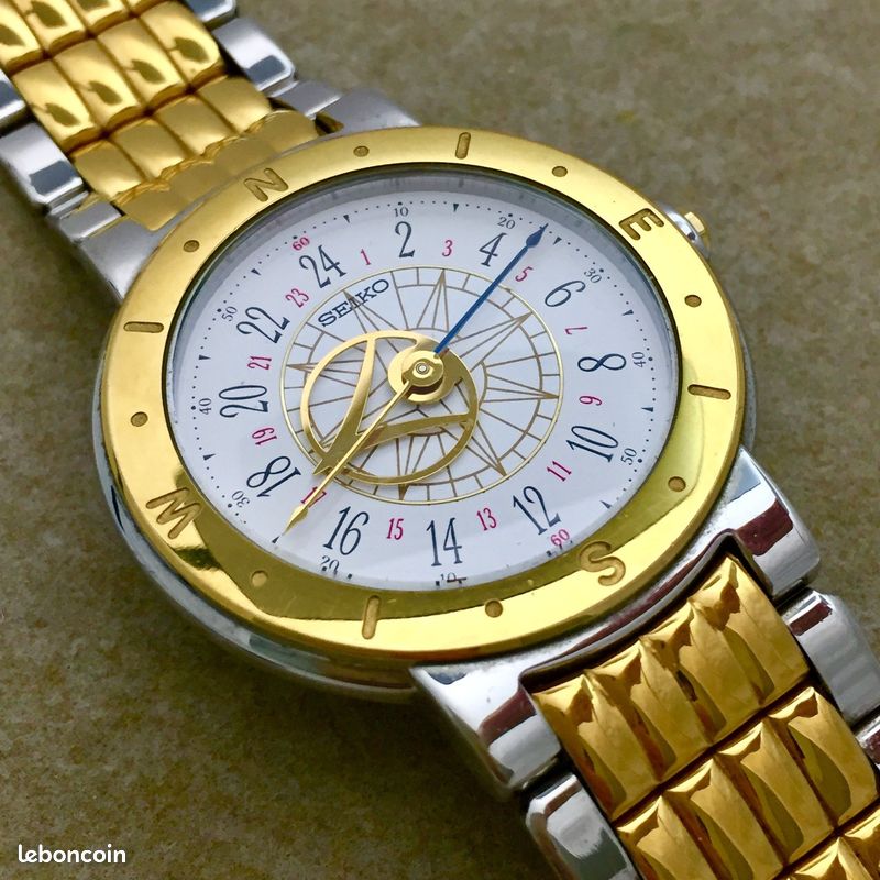 Montre Seiko Levante 5Y37-6000 - Non Fonctionnante - Occasion Pour Pièces/Réparation
