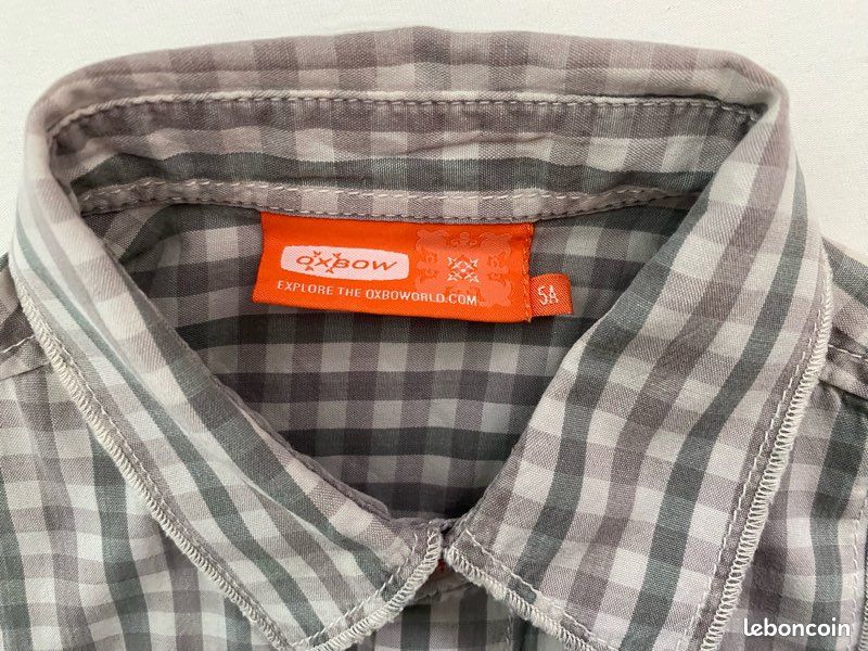 Chemise Oxbow Pour Garçon Taille 5 Ans - Couleur Grise, Occasion Très Bon état