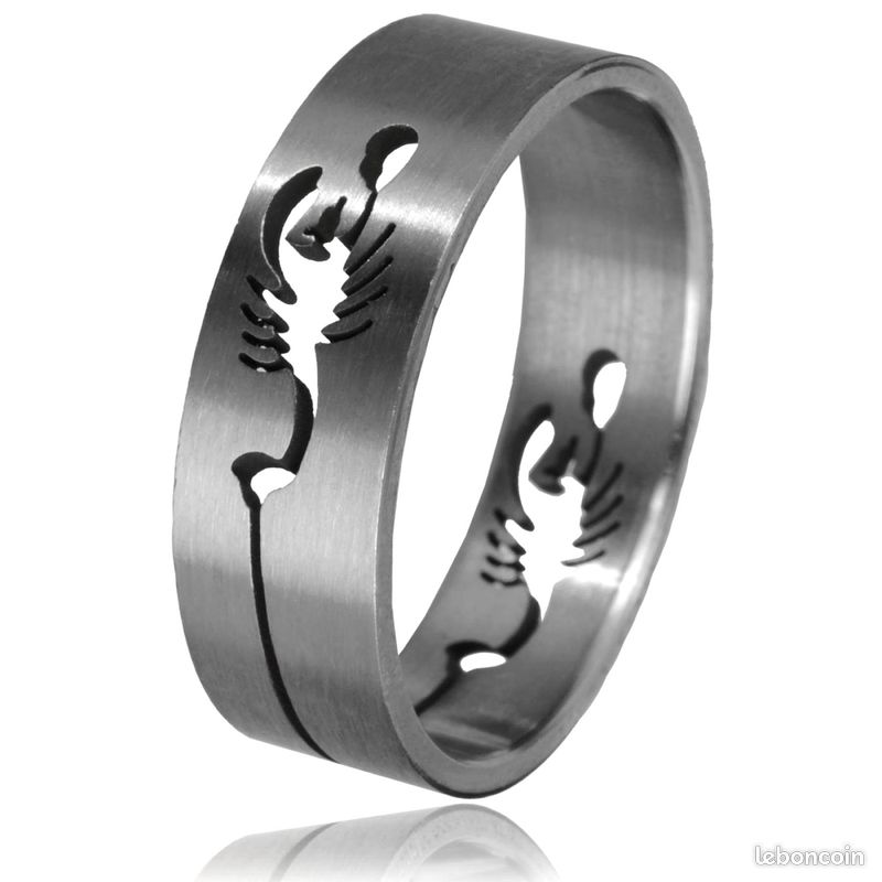 Bague acier inoxydable scorpion (image 1)
