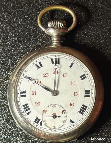 Montre Gousset Ancienne En Argent - État Non Fonctionnel - Pour Collection Ou Réparation