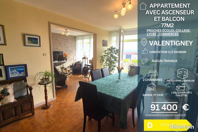 Appartement 4 pièces 77 m²