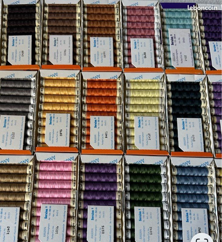 Lot de 100 boîtes (x10 bobines ) fils polyester (image 15)
