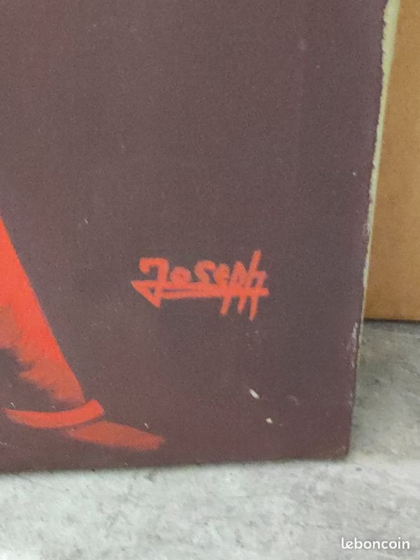 Acrylique sur Toile, Art Haïtien, signé Joseph, les Musiciens (image 2)