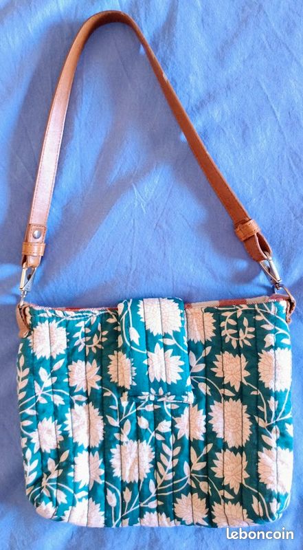 Sac matelassé Vert-beige (image 2)