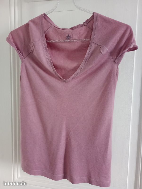 Tshirt violet PETIT BATEAU (image 1)