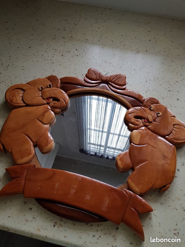 90) miroir en bois deco elephant (image 2)