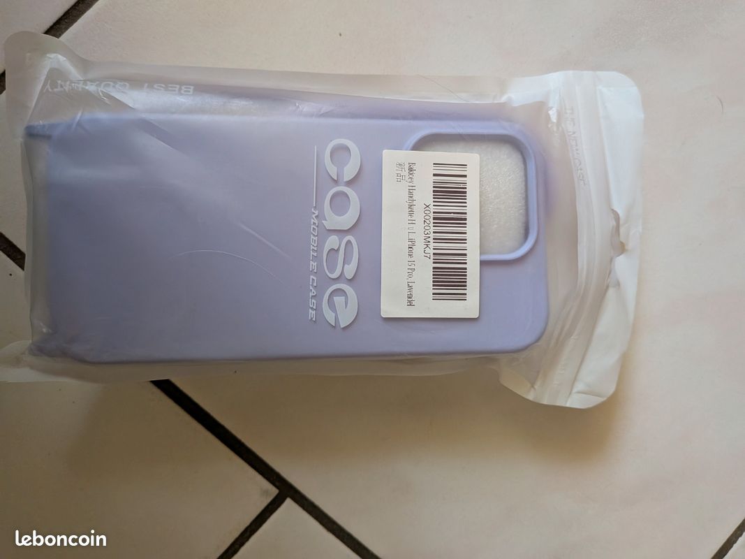 Coque cordon Jeong Gam Studio – iPhone 15 Pro – Violet Lilas / Lavande – NEUF (image 3)
