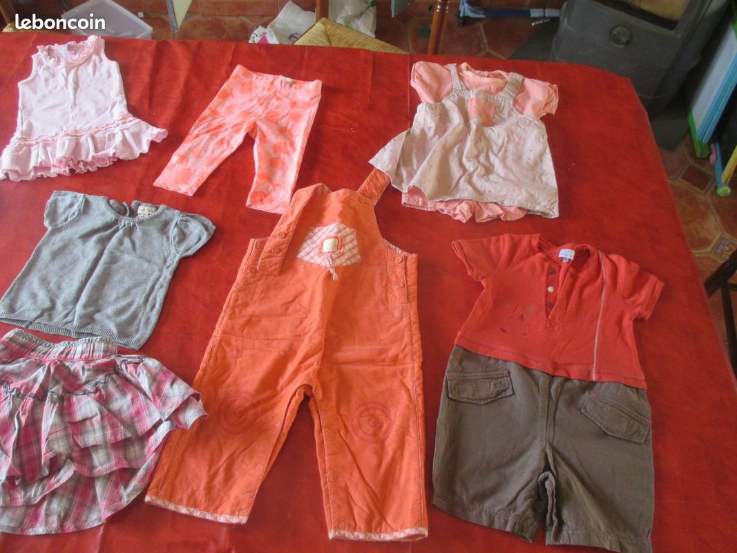 Lot fille 12 mois été (9 pièces) (image 1)