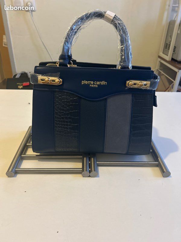 Pierre Cardin Sac à bandoulière pour homme en noir et gris