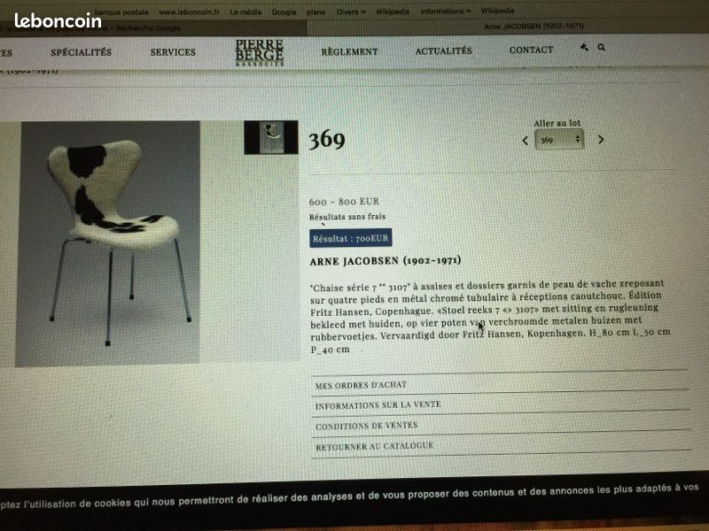 RARES CHAISES SERIE 7 de ARNE JACOBSEN (image 4)