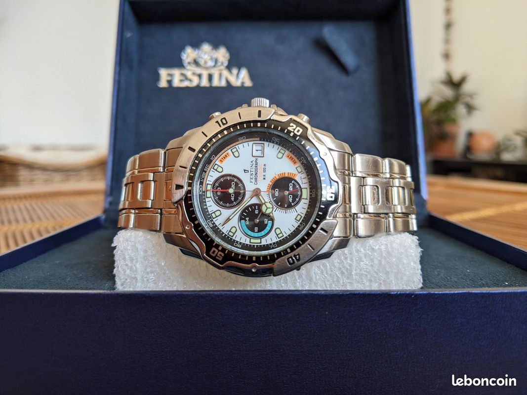 FESTINA Chronographe 1/100° Seconde NEUVE Montres Bijoux