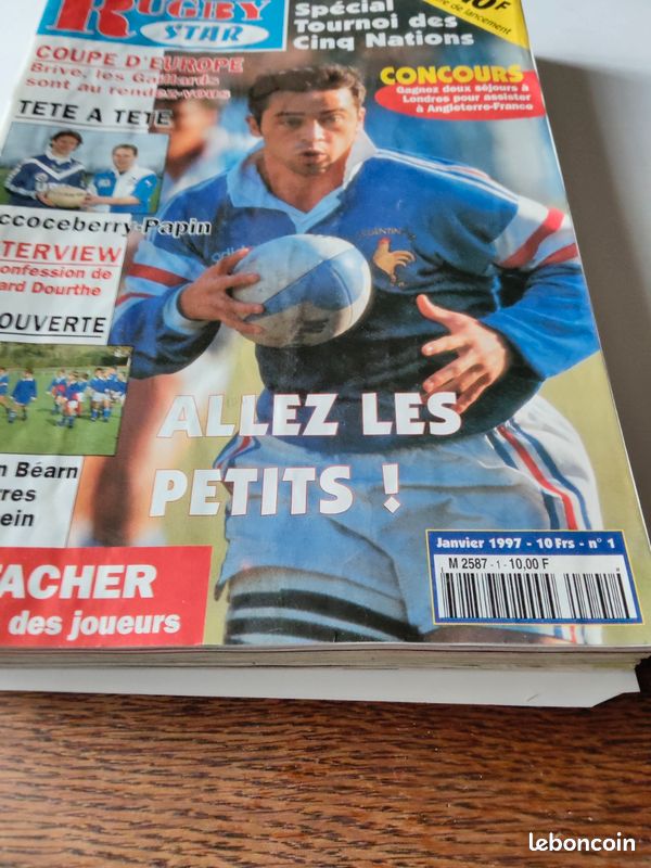 Magazines De Rugby Vintage – Années 1980, Ouverts, Collection
