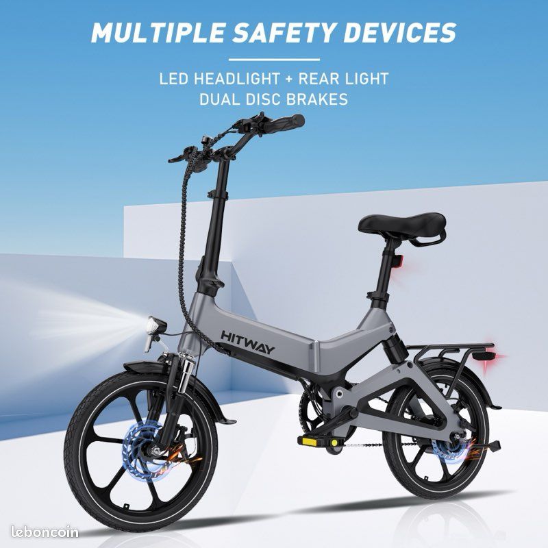 Vélo électrique HITWAY BK2 – 45 km autonomie, moteur 250W (image 2)