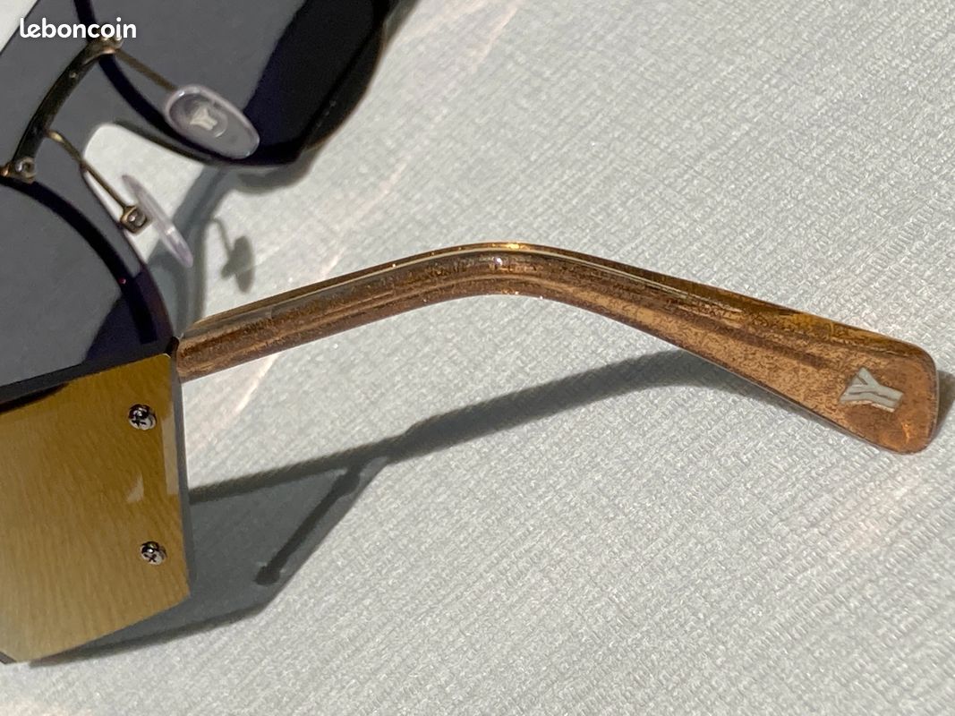 Yohji Yamamoto YY7020 Gold Flake – Lunettes de soleil unisexe – Édition limitée SS19 (2019) – Neuf complet avec certificats et accessoires (image 7)
