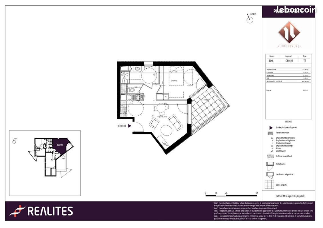 Appartement 2 pièces 44 m² · à Rennes · 44 m² · 670 €