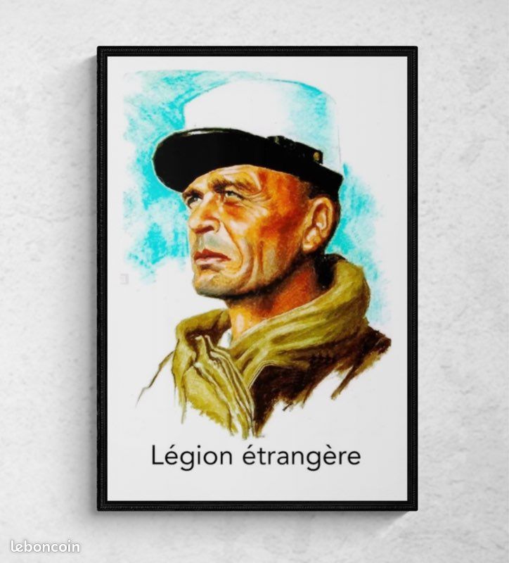 Poster Rétro Légion étrangère – Reproduction – Style Publicité Bière – Personnage Frankenstein, Format Queen