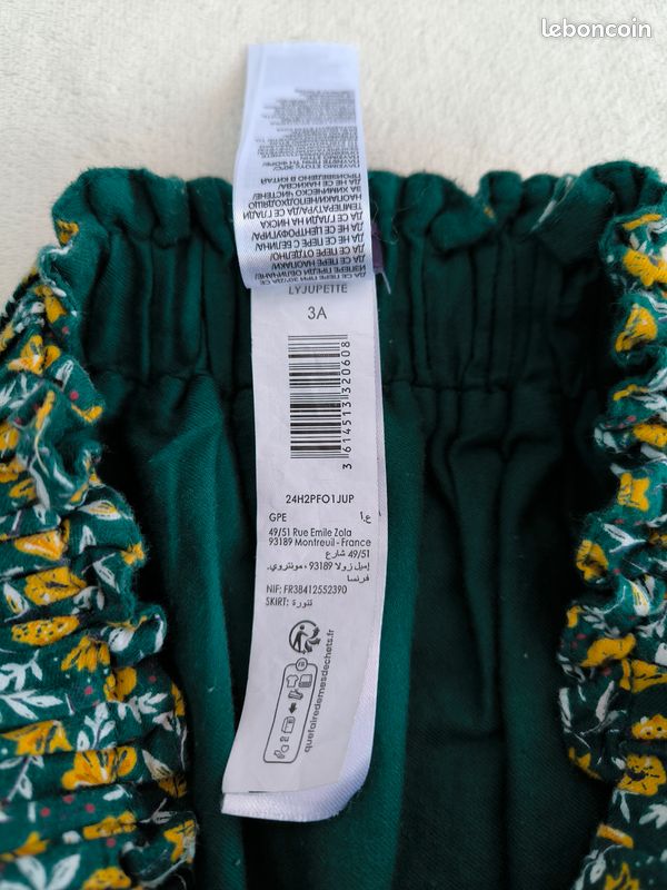Ensemble Haut Et Jupe Vert Assorti Fille Marks & Spencer 9 Ans – Polyester