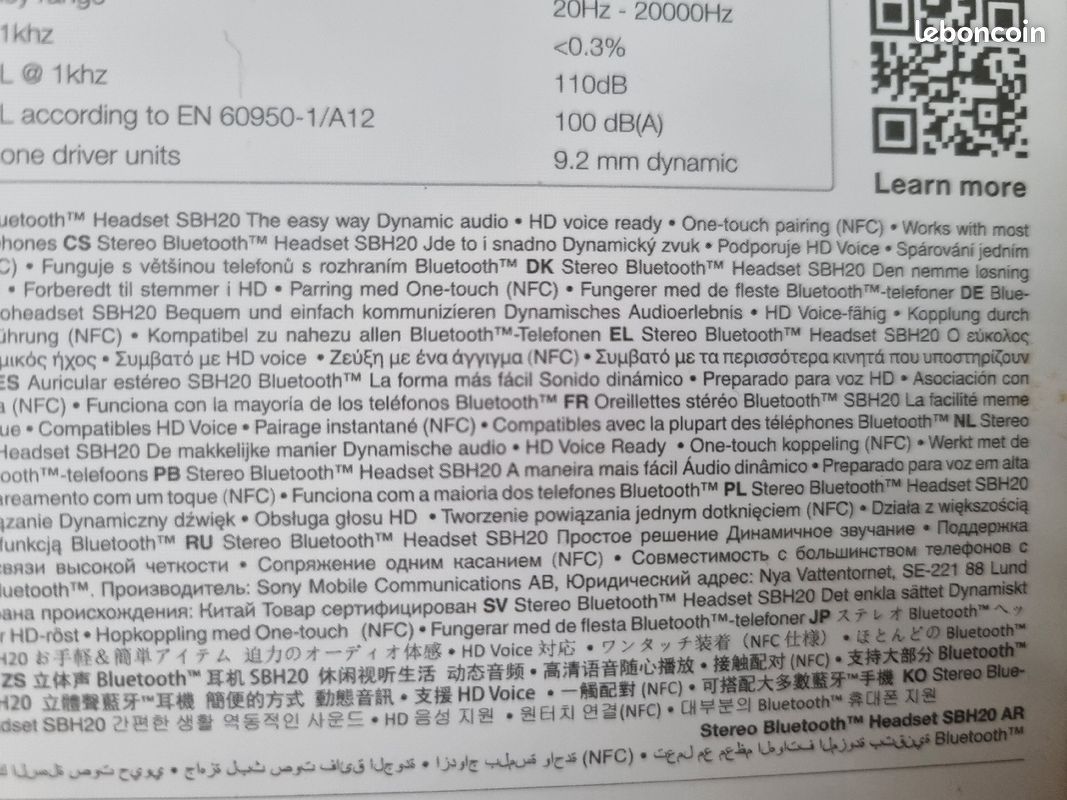 Écouteur Sony Bluetooth (image 3)