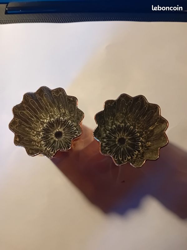 Lot de 10 moules à canelés cannelés bordelais en cuivre étamé de 45 mm de diamètre- NEUF - (image 4)