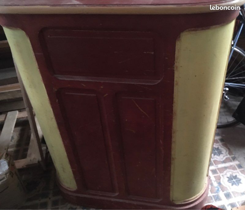 Comptoir bois ancien (image 1)