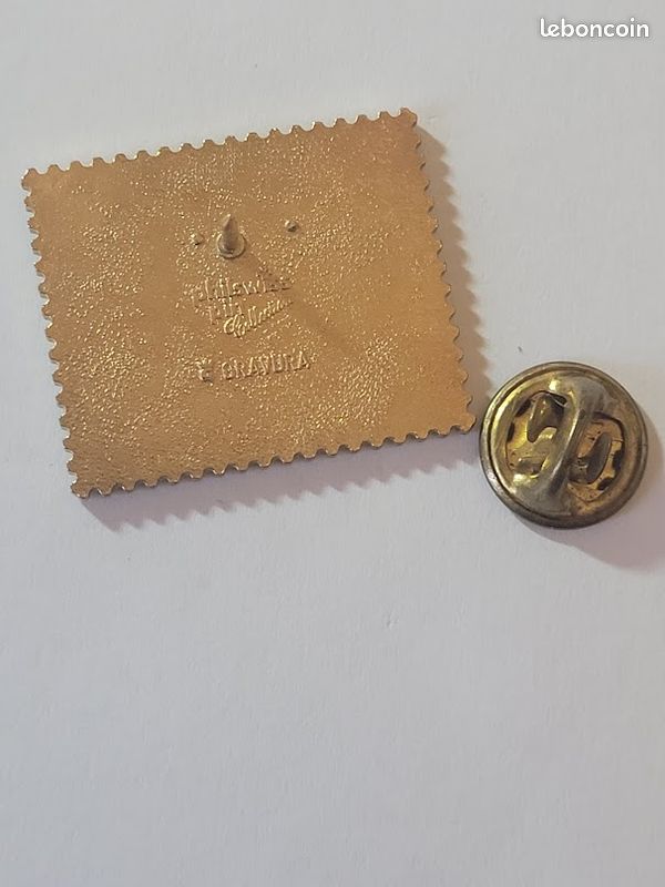BIJOU VINTAGE BROCHE CRISTAL COGNAC ET MIEL IRISÉ MÉTAL DORÉ # K17