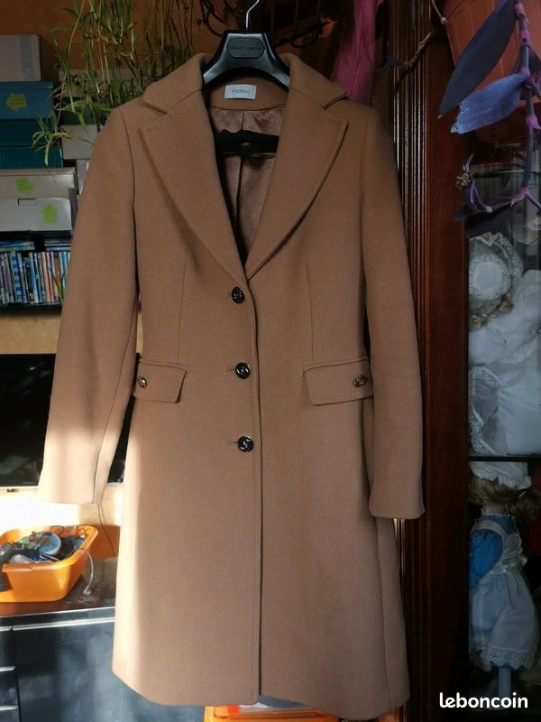 Manteau camel 51% laine motivi (image 2)