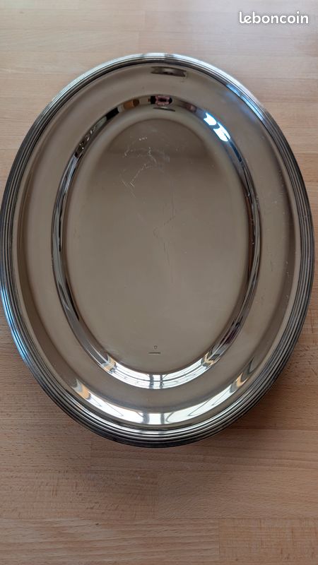 Lot De 3 Plats Ovales Saint Hilaire - Métal Argenté - Qualité Avec Poinçons