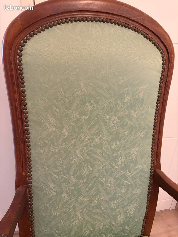 Fauteuil vert voltaire (image 5)